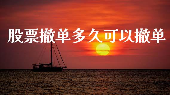 股票撤单多久可以撤单_https://m.jnlaobingbanjia.com_全球市场_第1张