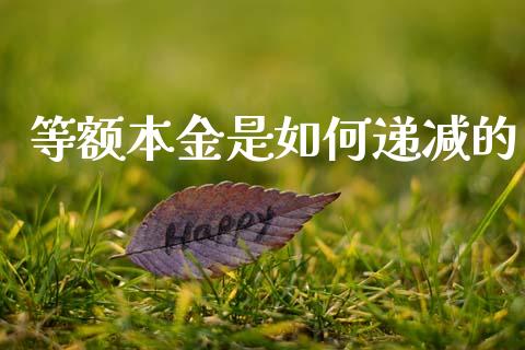等额本金是如何递减的_https://m.jnlaobingbanjia.com_基金市场_第1张