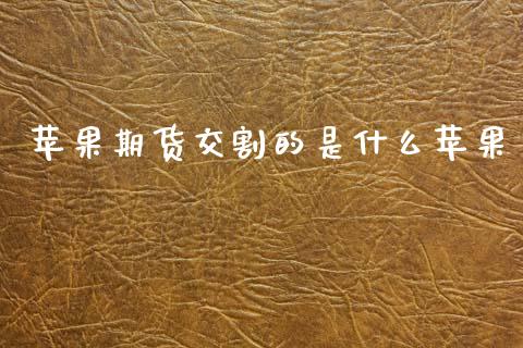 苹果期货交割的是什么苹果_https://m.jnlaobingbanjia.com_股市新闻_第1张
