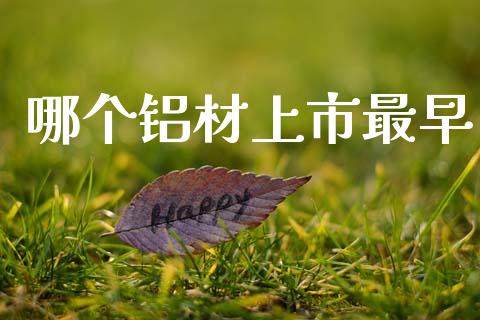哪个铝材上市最早_https://m.jnlaobingbanjia.com_金融监管_第1张