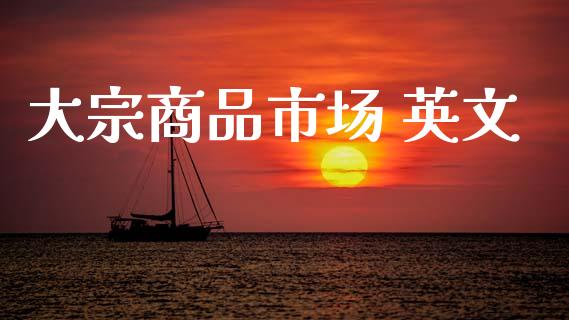 大宗商品市场 英文_https://m.jnlaobingbanjia.com_金融监管_第1张