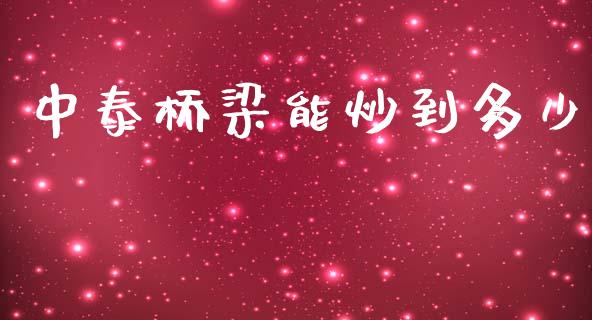 中泰桥梁能炒到多少_https://m.jnlaobingbanjia.com_股市新闻_第1张