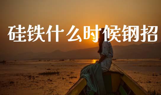 硅铁什么时候钢招_https://m.jnlaobingbanjia.com_基金市场_第1张