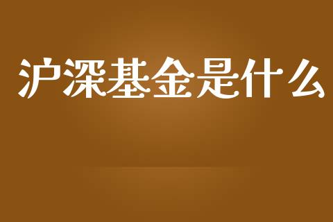沪深基金是什么_https://m.jnlaobingbanjia.com_区块链_第1张