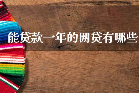 能贷款一年的网贷有哪些_https://m.jnlaobingbanjia.com_金融监管_第1张