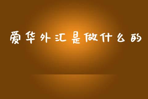 爱华外汇是做什么的_https://m.jnlaobingbanjia.com_区块链_第1张