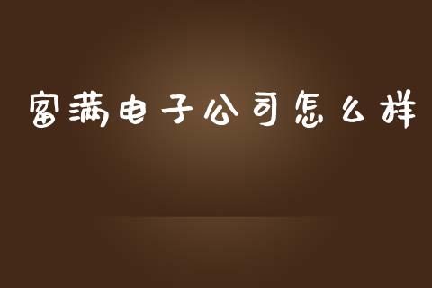 富满电子公司怎么样_https://m.jnlaobingbanjia.com_股市新闻_第1张