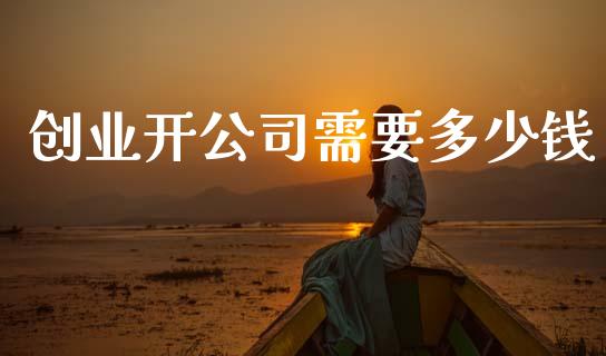 创业开公司需要多少钱_https://m.jnlaobingbanjia.com_基金市场_第1张