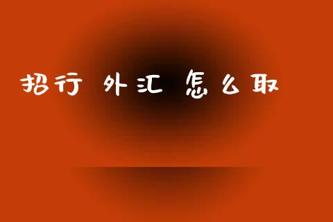 招行 外汇 怎么取_https://m.jnlaobingbanjia.com_基金市场_第1张