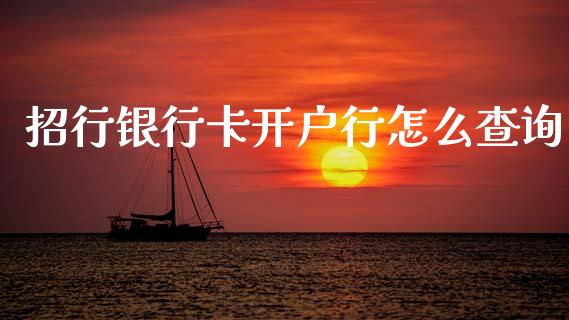 招行银行卡开户行怎么查询_https://m.jnlaobingbanjia.com_金融监管_第1张