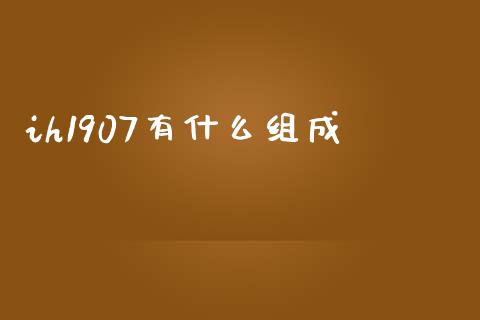 ih1907有什么组成_https://m.jnlaobingbanjia.com_理财规划_第1张
