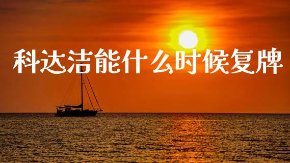 科达洁能什么时候复牌_https://m.jnlaobingbanjia.com_基金市场_第1张
