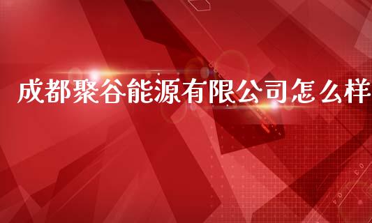 成都聚谷能源有限公司怎么样_https://m.jnlaobingbanjia.com_股市新闻_第1张