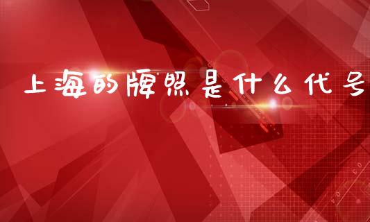上海的牌照是什么代号_https://m.jnlaobingbanjia.com_金融监管_第1张