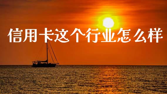 信用卡这个行业怎么样_https://m.jnlaobingbanjia.com_基金市场_第1张