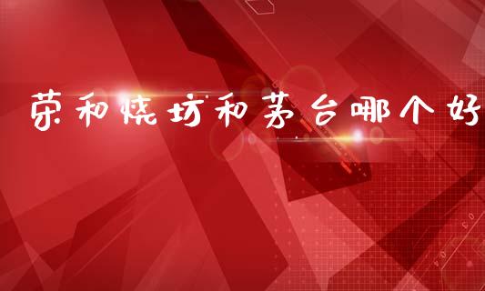 荣和烧坊和茅台哪个好_https://m.jnlaobingbanjia.com_基金市场_第1张