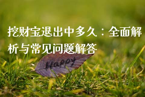 挖财宝退出中多久：全面解析与常见问题解答_https://m.jnlaobingbanjia.com_区块链_第1张