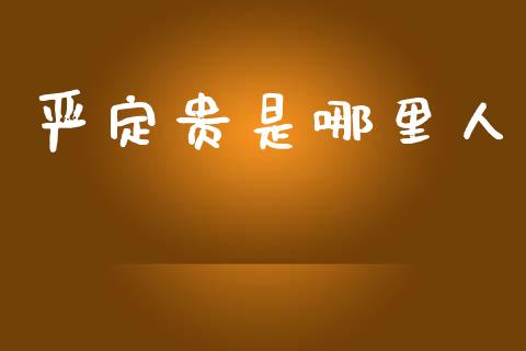 严定贵是哪里人_https://m.jnlaobingbanjia.com_金融监管_第1张