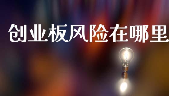 创业板风险在哪里_https://m.jnlaobingbanjia.com_金融监管_第1张