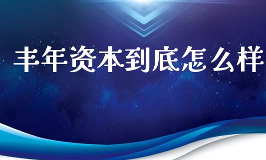 丰年资本到底怎么样_https://m.jnlaobingbanjia.com_理财规划_第1张