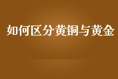 如何区分黄铜与黄金_https://m.jnlaobingbanjia.com_全球市场_第1张