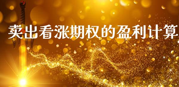 卖出看涨期权的盈利计算_https://m.jnlaobingbanjia.com_全球市场_第1张