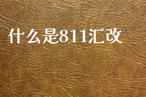 什么是811汇改_https://m.jnlaobingbanjia.com_基金市场_第1张