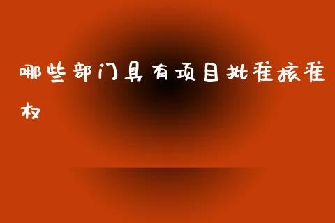 哪些部门具有项目批准核准权_https://m.jnlaobingbanjia.com_理财规划_第1张