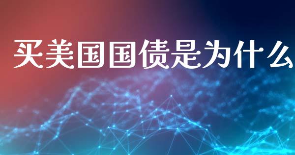 买美国国债是为什么_https://m.jnlaobingbanjia.com_股市新闻_第1张