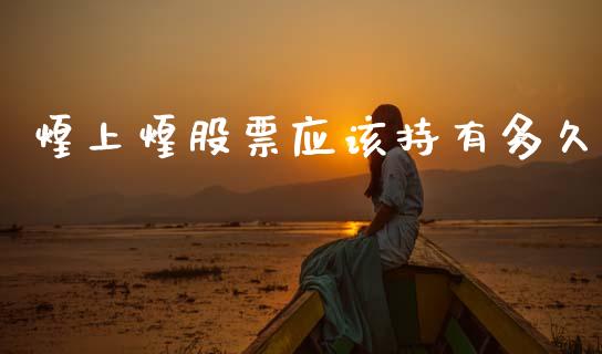 煌上煌股票应该持有多久_https://m.jnlaobingbanjia.com_基金市场_第1张