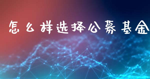 怎么样选择公募基金_https://m.jnlaobingbanjia.com_金融监管_第1张