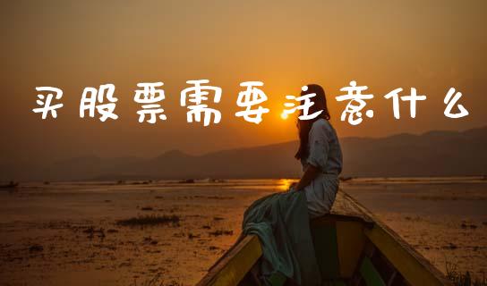买股票需要注意什么_https://m.jnlaobingbanjia.com_理财规划_第1张