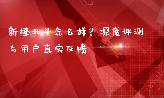 新橙北斗怎么样？深度评测与用户真实反馈_https://m.jnlaobingbanjia.com_全球市场_第1张