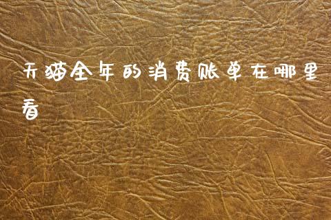 天猫全年的消费账单在哪里看_https://m.jnlaobingbanjia.com_全球市场_第1张