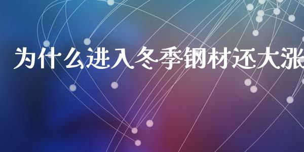 为什么进入冬季钢材还大涨_https://m.jnlaobingbanjia.com_理财规划_第1张