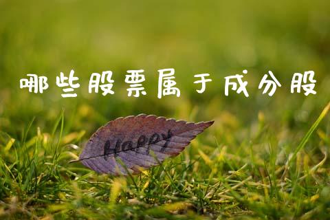 哪些股票属于成分股_https://m.jnlaobingbanjia.com_理财规划_第1张
