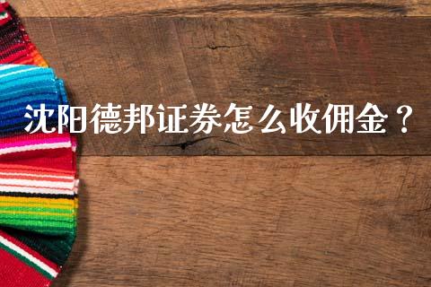 沈阳德邦证券怎么收佣金？_https://m.jnlaobingbanjia.com_理财规划_第1张
