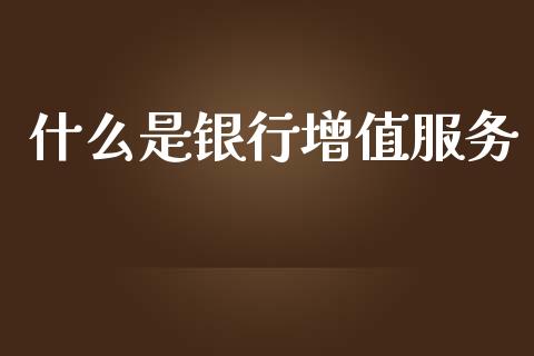 什么是银行增值服务_https://m.jnlaobingbanjia.com_全球市场_第1张