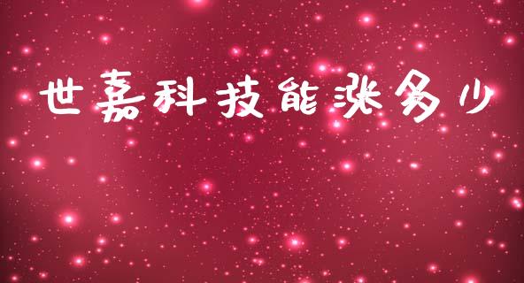世嘉科技能涨多少_https://m.jnlaobingbanjia.com_股市新闻_第1张