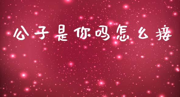 公子是你吗怎么接_https://m.jnlaobingbanjia.com_金融监管_第1张