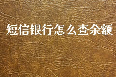 短信银行怎么查余额_https://m.jnlaobingbanjia.com_金融监管_第1张