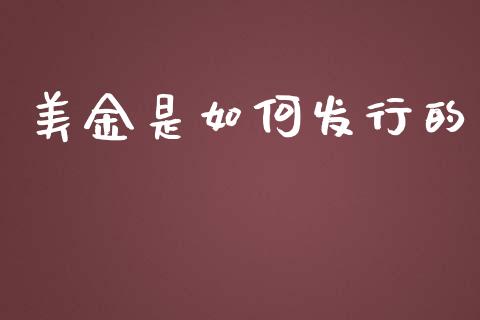 美金是如何发行的_https://m.jnlaobingbanjia.com_基金市场_第1张