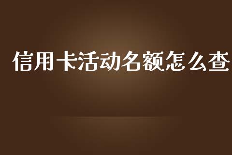 信用卡活动名额怎么查_https://m.jnlaobingbanjia.com_理财规划_第1张