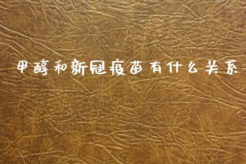 甲醇和新冠疫苗有什么关系_https://m.jnlaobingbanjia.com_金融监管_第1张