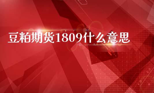 豆粕期货1809什么意思_https://m.jnlaobingbanjia.com_理财规划_第1张