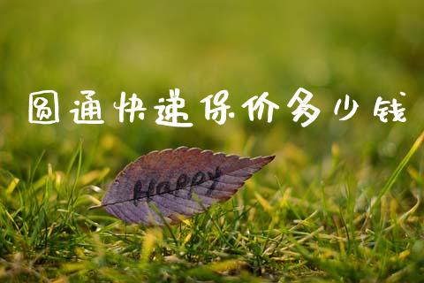 圆通快递保价多少钱_https://m.jnlaobingbanjia.com_金融监管_第1张