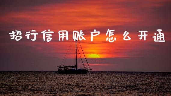 招行信用账户怎么开通_https://m.jnlaobingbanjia.com_理财规划_第1张