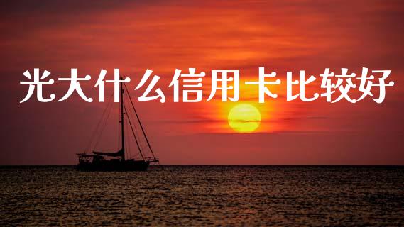 光大什么信用卡比较好_https://m.jnlaobingbanjia.com_全球市场_第1张