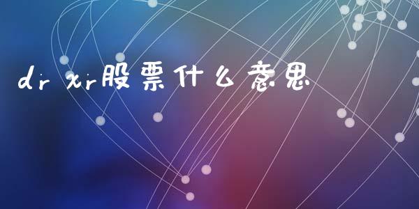 dr xr股票什么意思_https://m.jnlaobingbanjia.com_理财规划_第1张