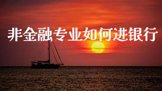 非金融专业如何进银行_https://m.jnlaobingbanjia.com_基金市场_第1张